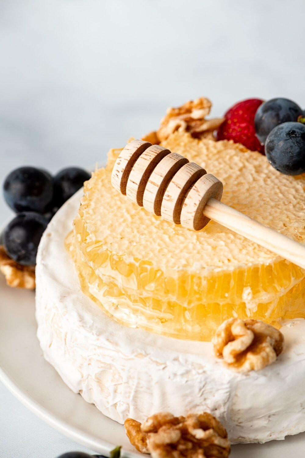 Honeycomb served with brie