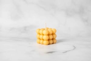 Beeswax Bubble Candle