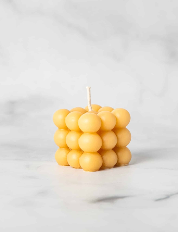 Beeswax Bubble Candle