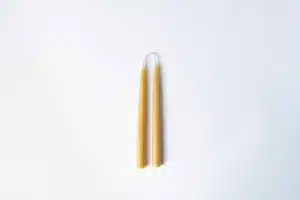 Hand Dipped Beeswax Taper Candle Pair
