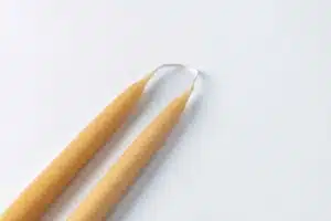 Hand Dipped Beeswax Taper Candle Pair